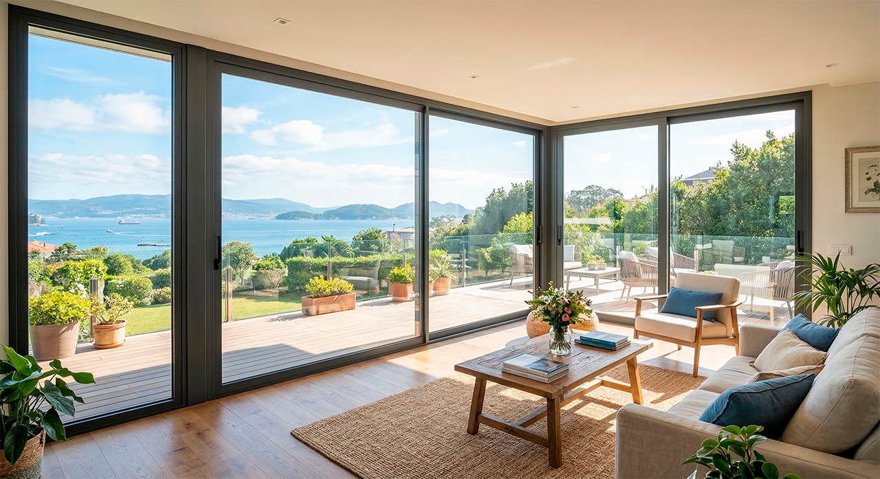 grandes ventanales de aluminio en vigo